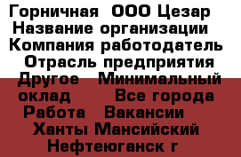 Горничная. ООО Цезар › Название организации ­ Компания-работодатель › Отрасль предприятия ­ Другое › Минимальный оклад ­ 1 - Все города Работа » Вакансии   . Ханты-Мансийский,Нефтеюганск г.